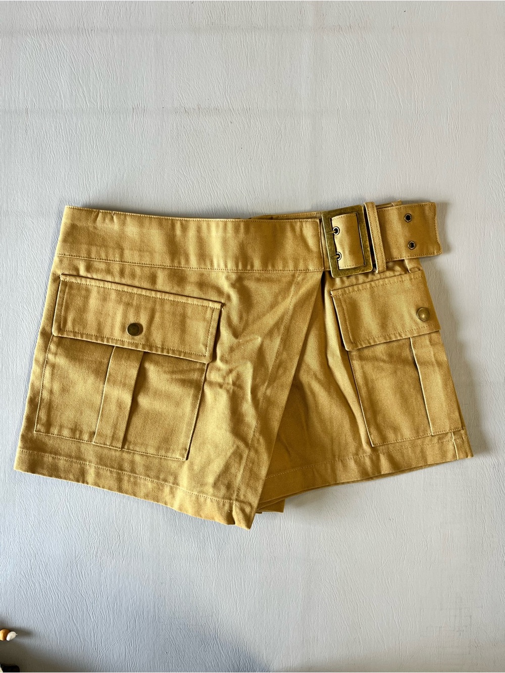 Zara khaki Cargo Belted Skort